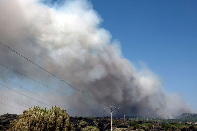 Wildfire smoke in Spain.