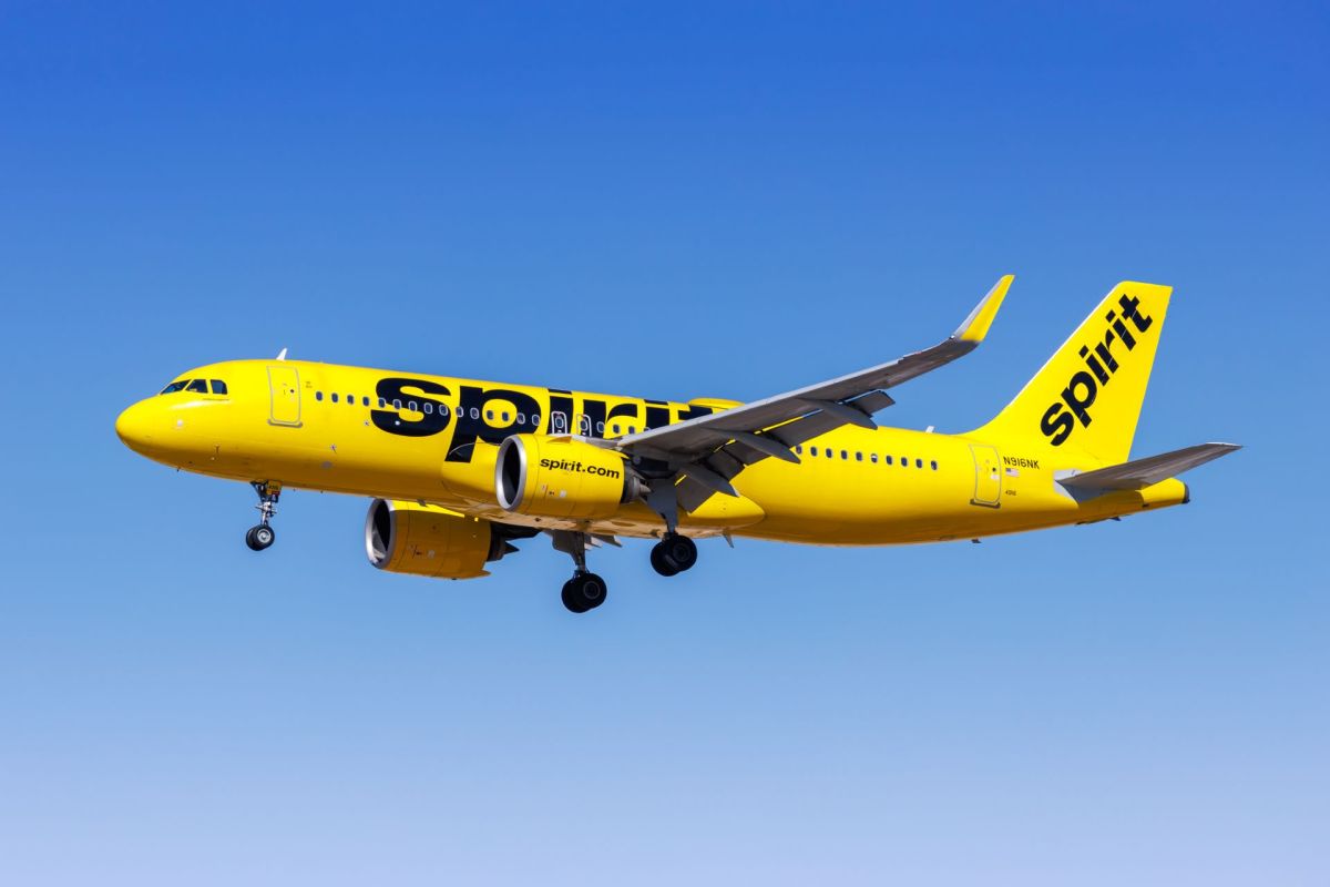 A Spirit Airlines plane.