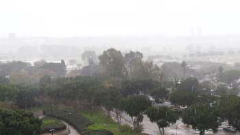 A rainstorm.