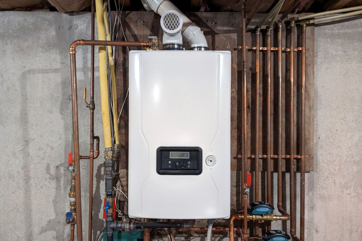 A tankless water heater.