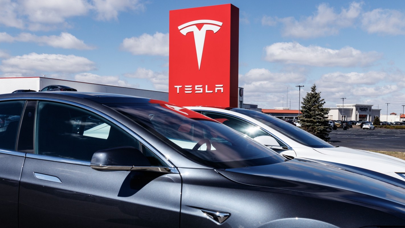 A Tesla dealership.