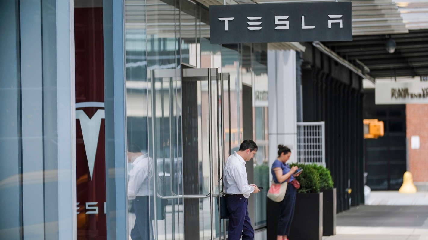 A Tesla store.