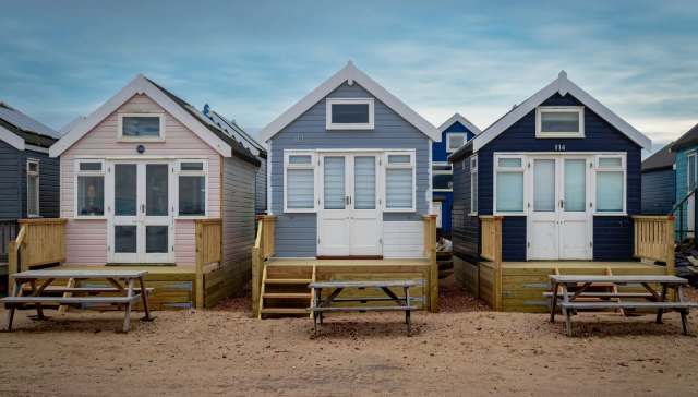 A beachfront tiny home community.