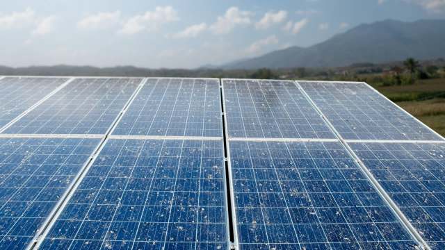 Dirty solar panels.