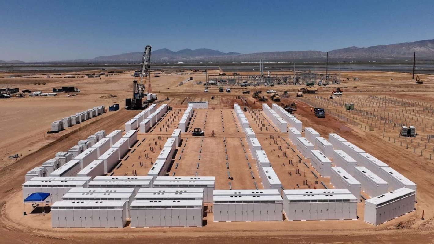 A battery storage facility.