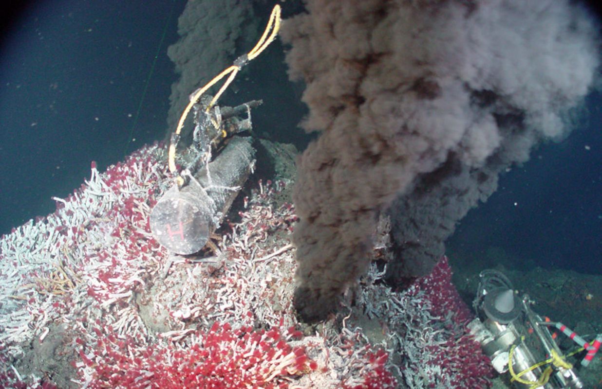 A hydrothermal vent.