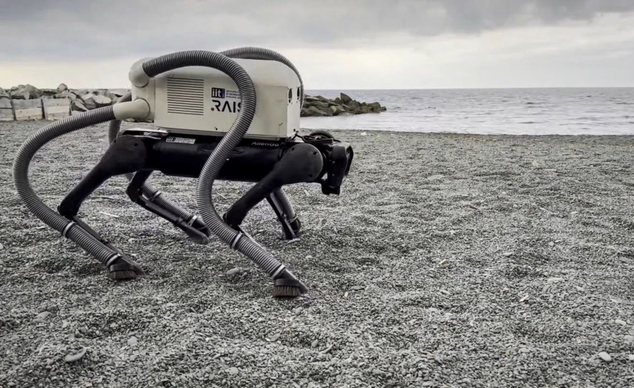 A vacuuming robot dog.