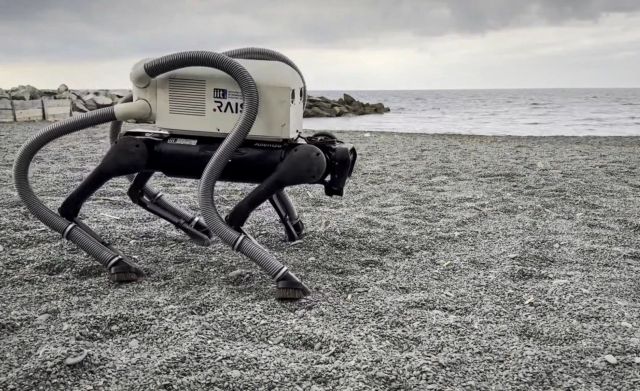 A vacuuming robot dog.