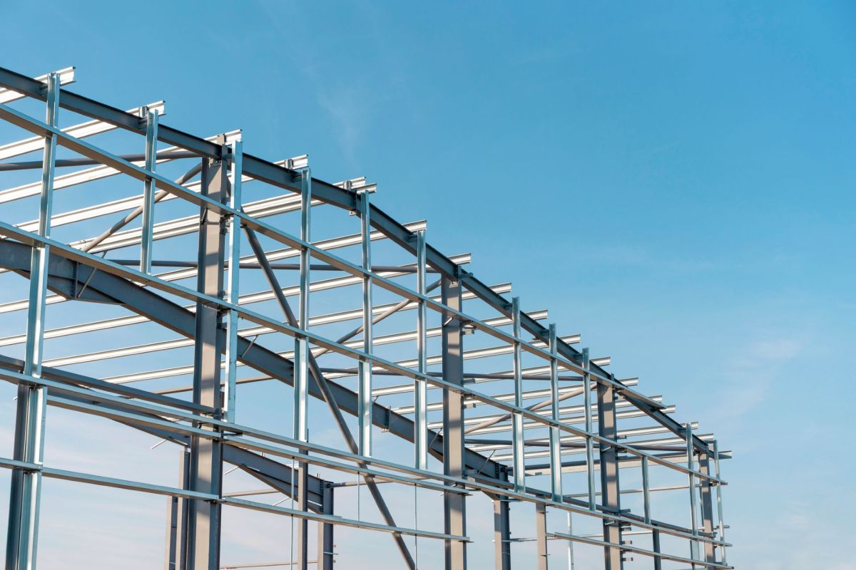 A warehouse being constructed.