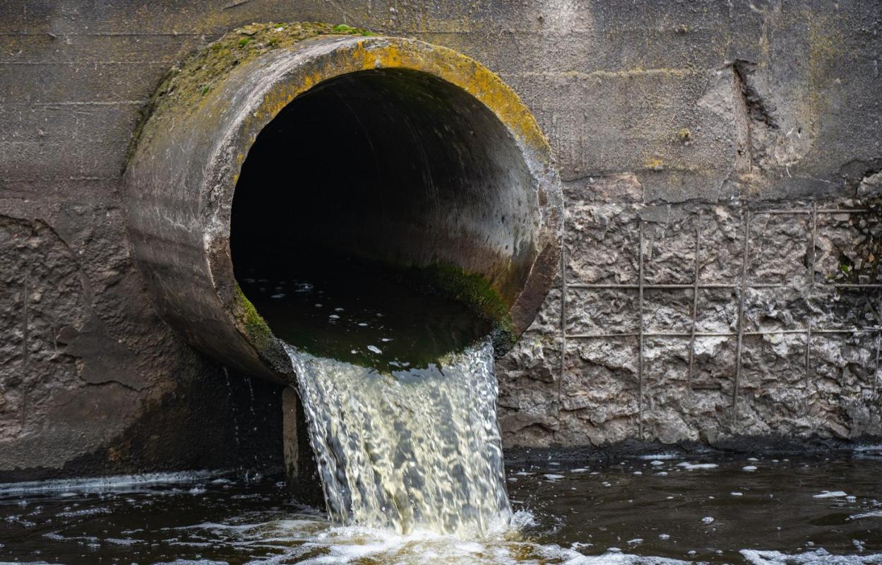 A wastewater pipe.