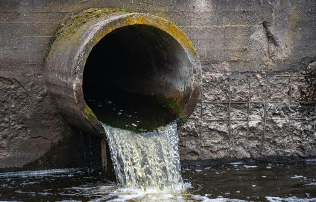 A wastewater pipe.