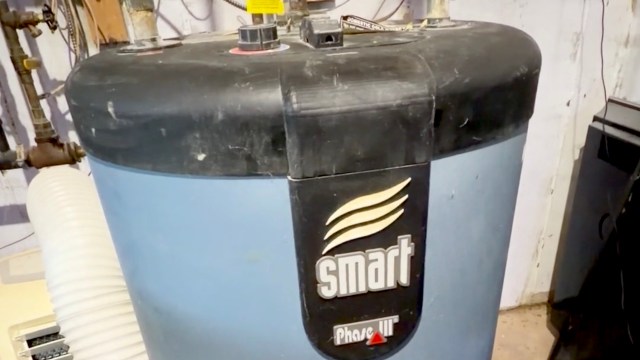 A water heater.