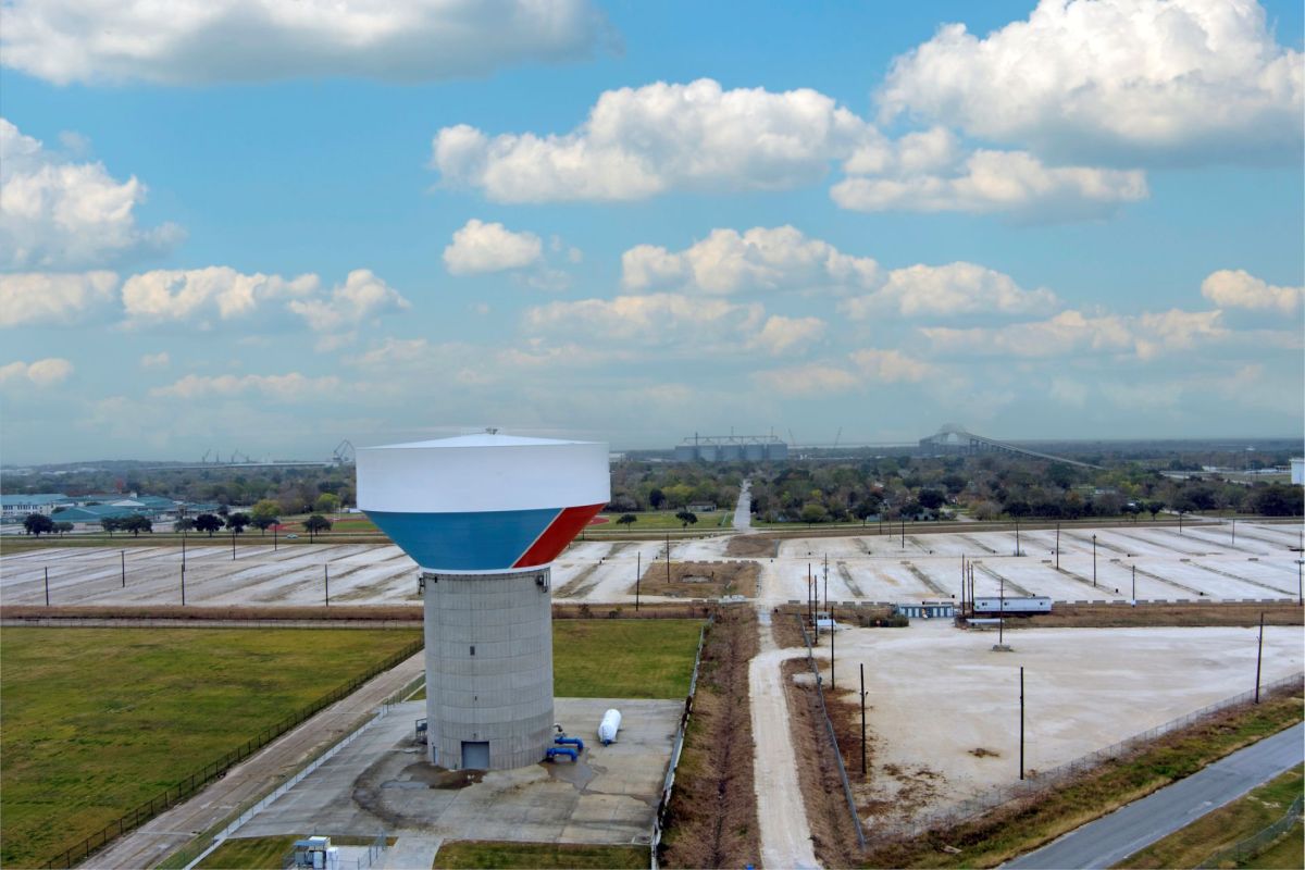 A water tower.