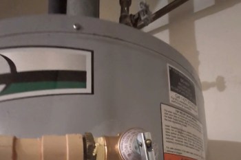 A water heater.