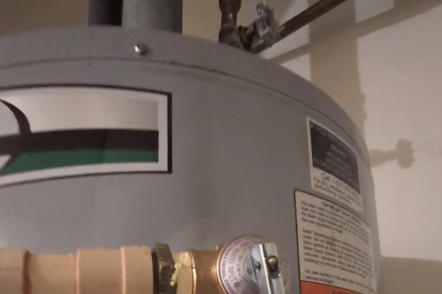 A water heater.