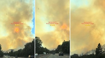 Views of the Medford, Oregon, fire.