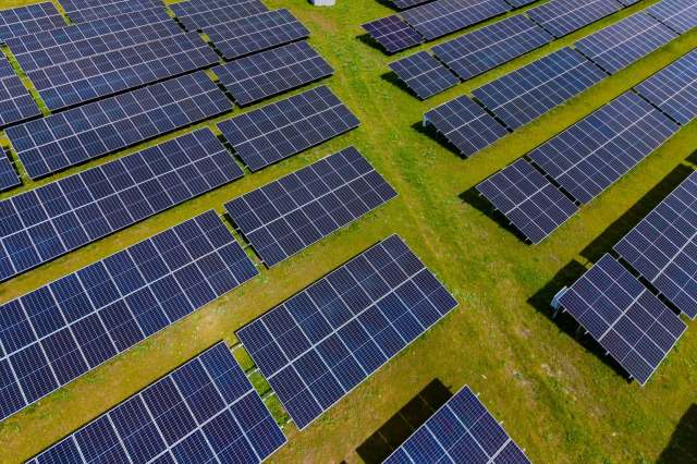 A solar farm.