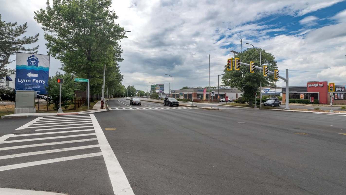 A Lynnway intersection in Lynn, Massachusetts.