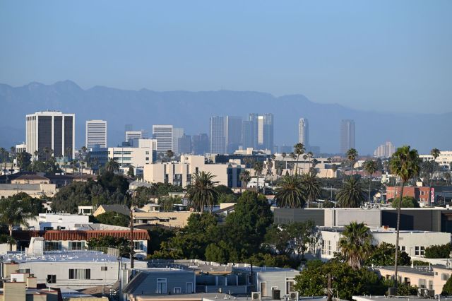 The Santa Monica skyline.