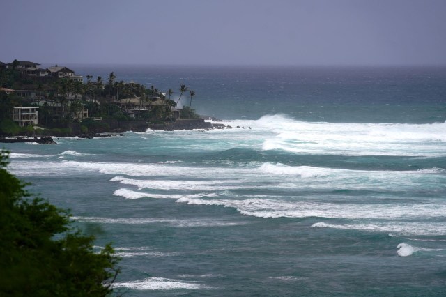 Surf generated by Tropical Storm Lowell begins to build along Oahu's shores