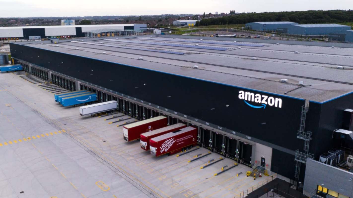 An Amazon warehouse.