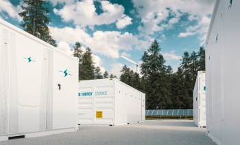 An energy storage facility outdoors
