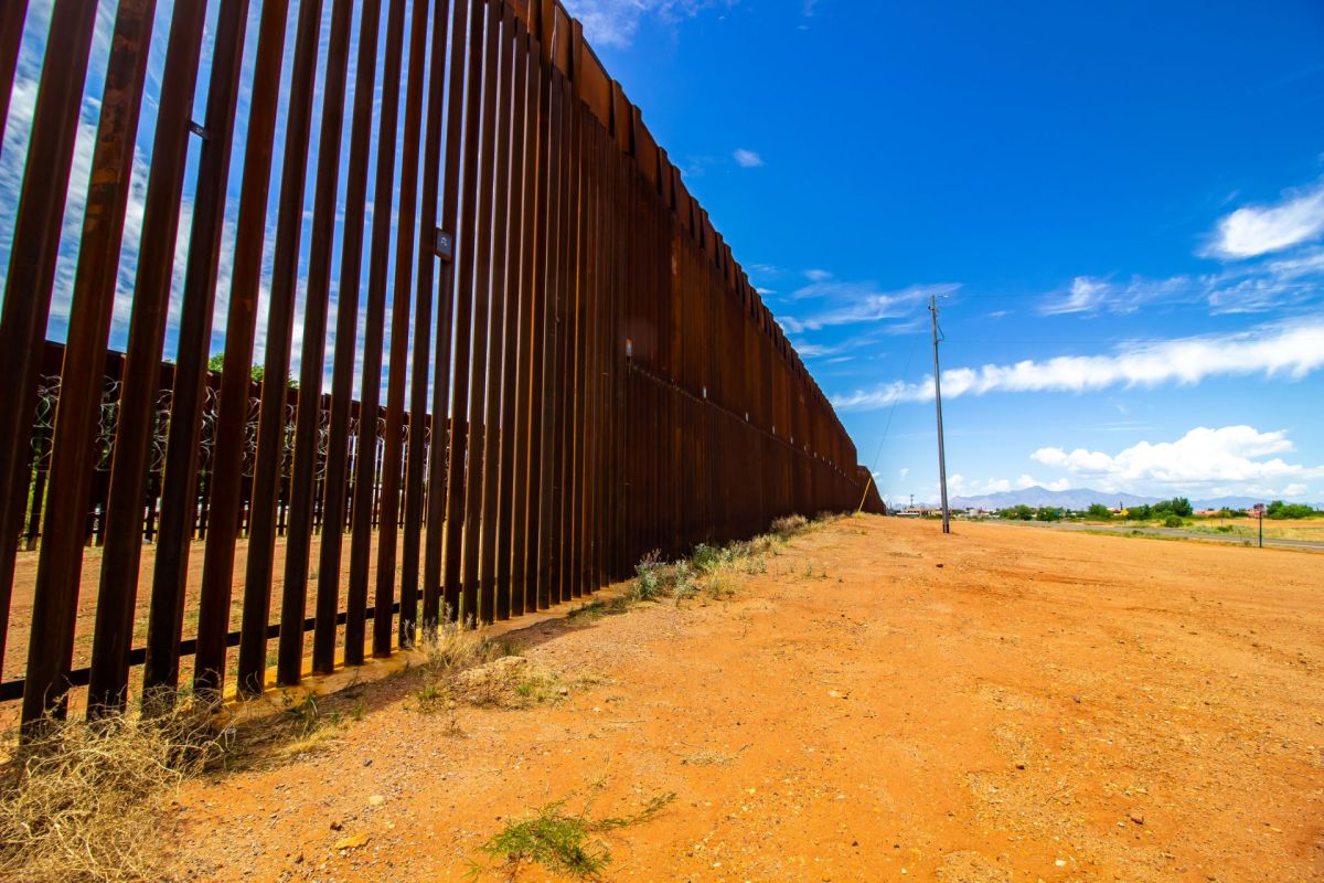 The border wall between the U.S. and Mexico.