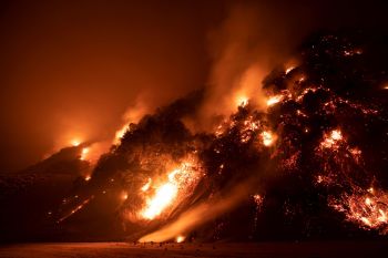 A wildfire in California.