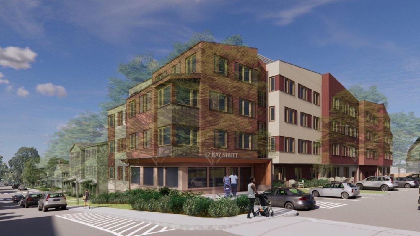 Mockup of plans for Corcoran Park redevelopment.