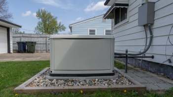 A generator outside a home.
