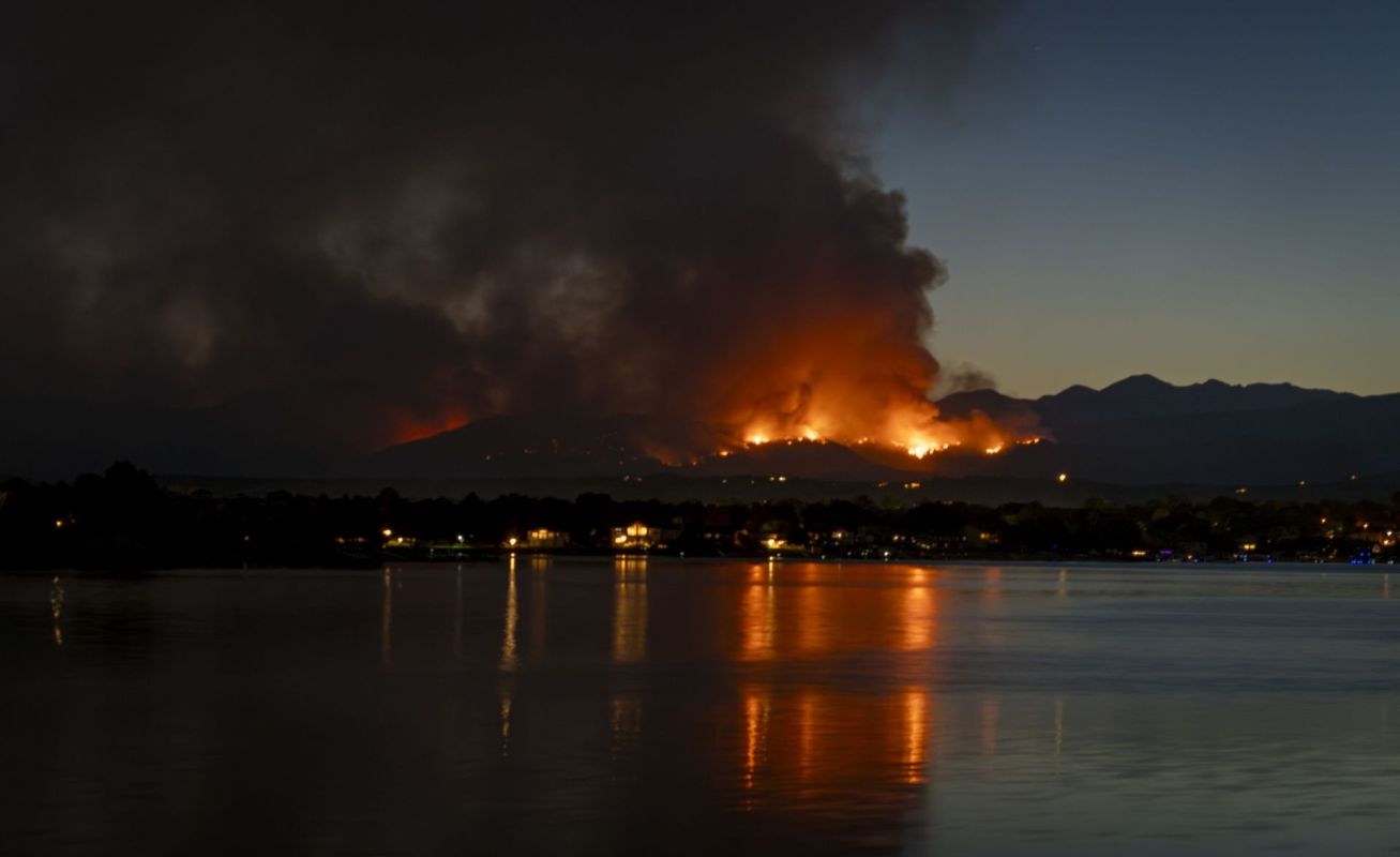 A wildfire in Colorado.