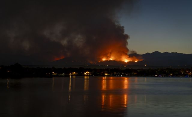 A wildfire in Colorado.