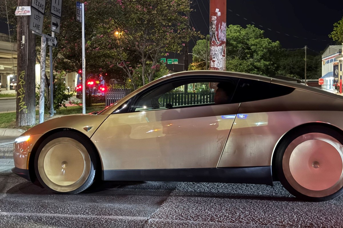 A Telsa Cybercab.
