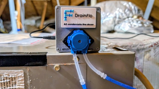 Tired of the monthly attic climb, homeowner built a no-cloud AC drain flusher