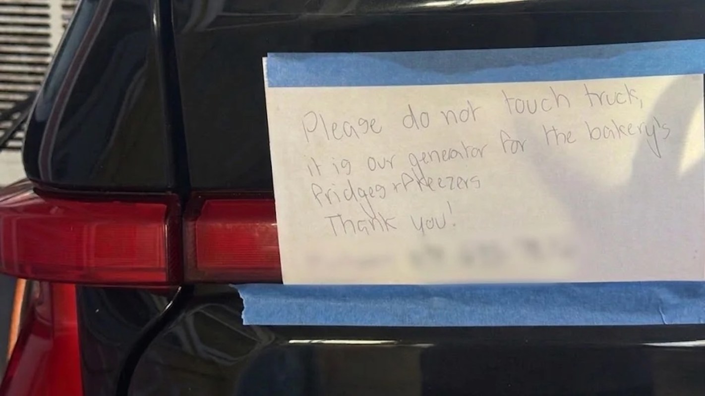 The bakery owner's Ford F-150.