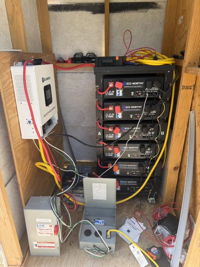 A solar battery setup.