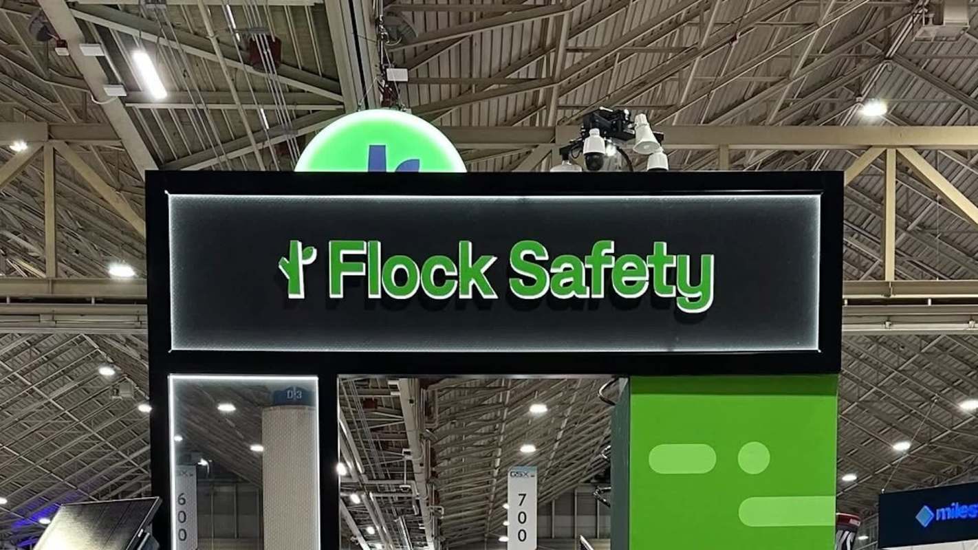 A Flock Safety sign.