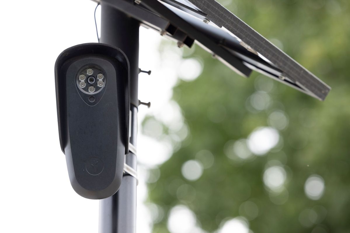 Flock surveillance camera.