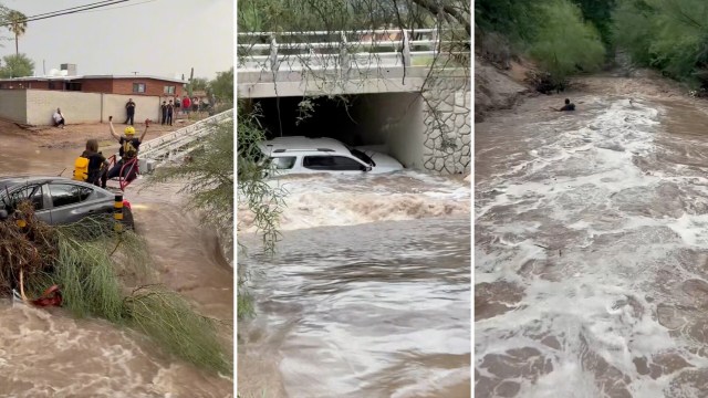 A flash flood in Arizona.