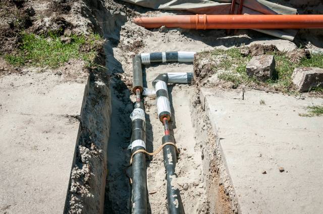 Gas pipes.