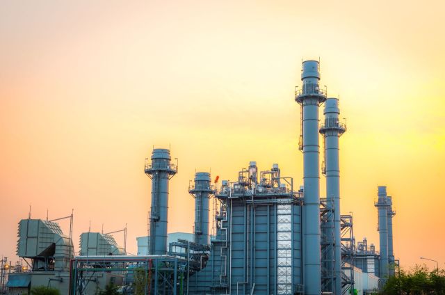 A gas power plant.