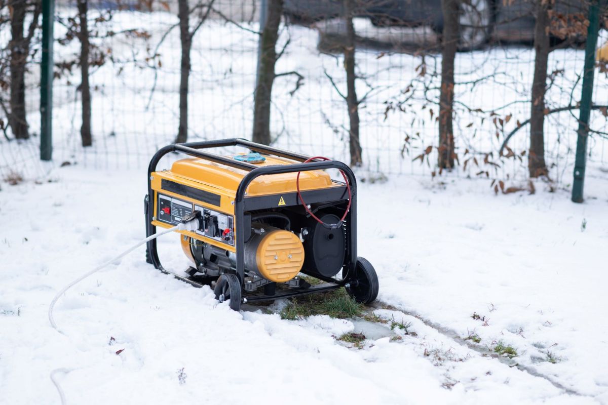 A generator in snow.