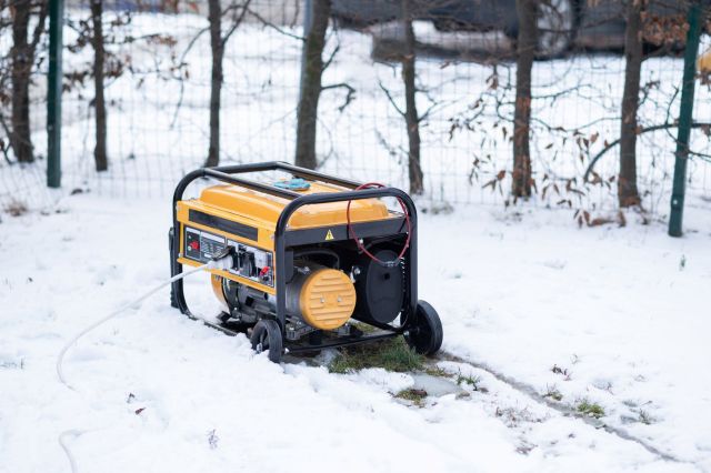 A generator in snow.