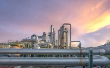 A geothermal power plant.