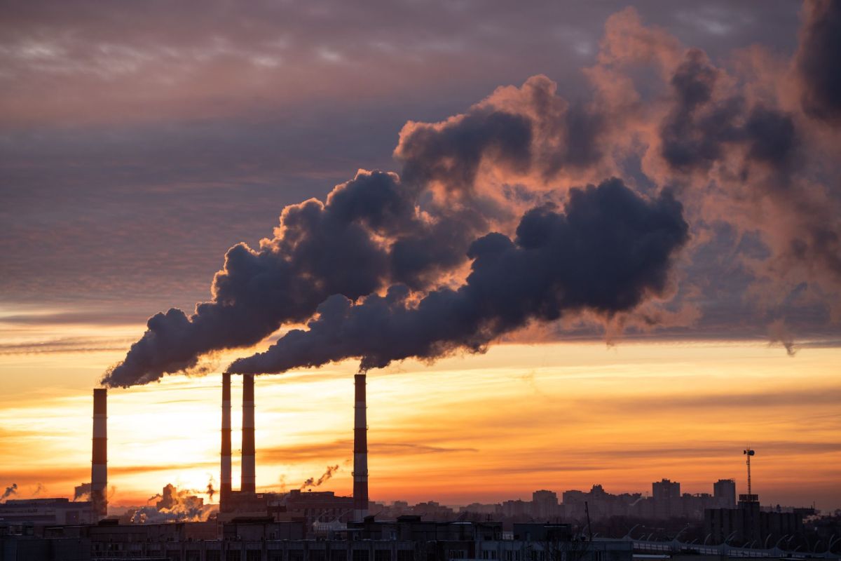A gas-fired power plant.