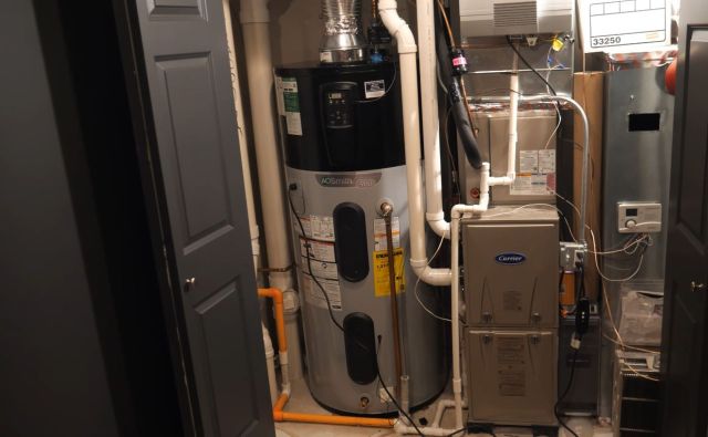 A heat pump water heater.