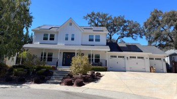 A home with solar panels.