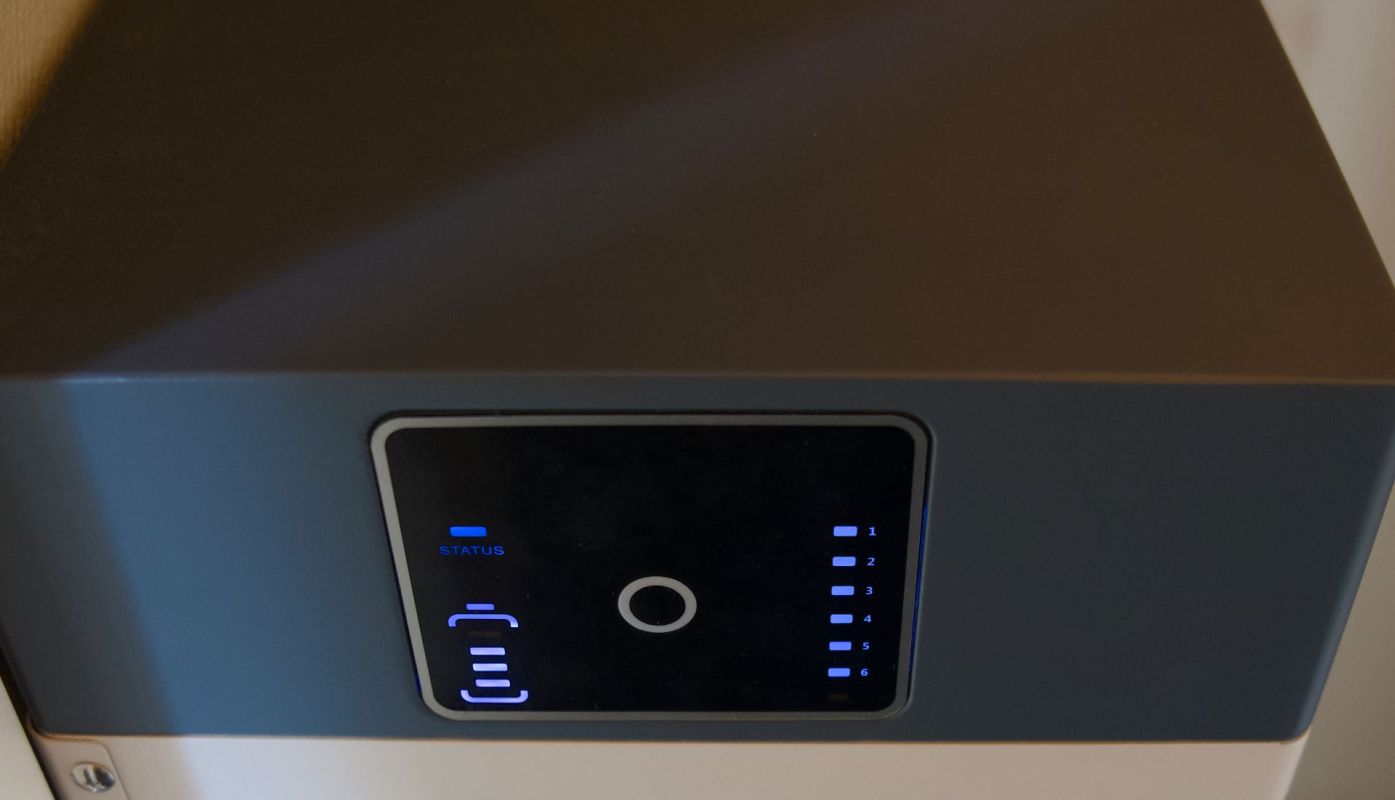 A home battery for solar storage.