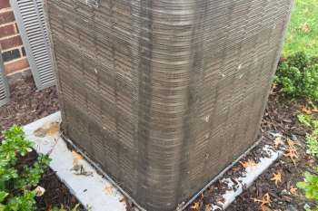 A dirty HVAC unit.