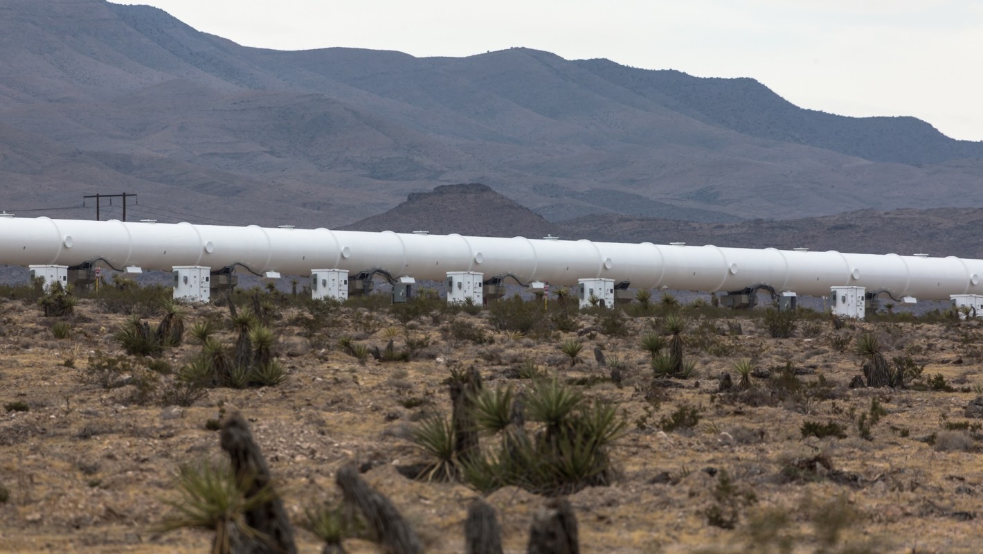 A Tesla Hyperloop structure.